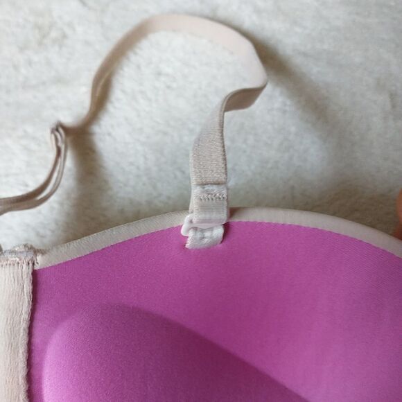 Victoria’s Secret PINK Wear Everywhere Multiway Push Up Bra 36B Beige Nude - Picture 5 of 10